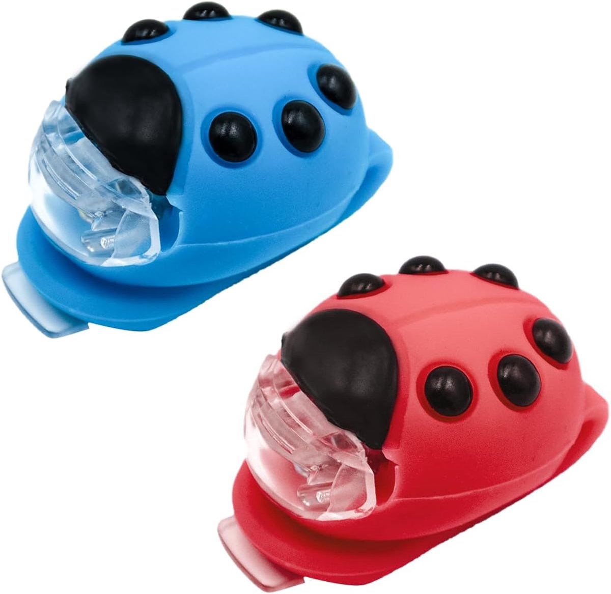 SnelShoppen - 2 LED Fietslampen Set - Silicone Mountainbike Voor- en Achterlicht - Waterdichte Batterijgevoede Reflector voor Kinderen, Prams, Scooter