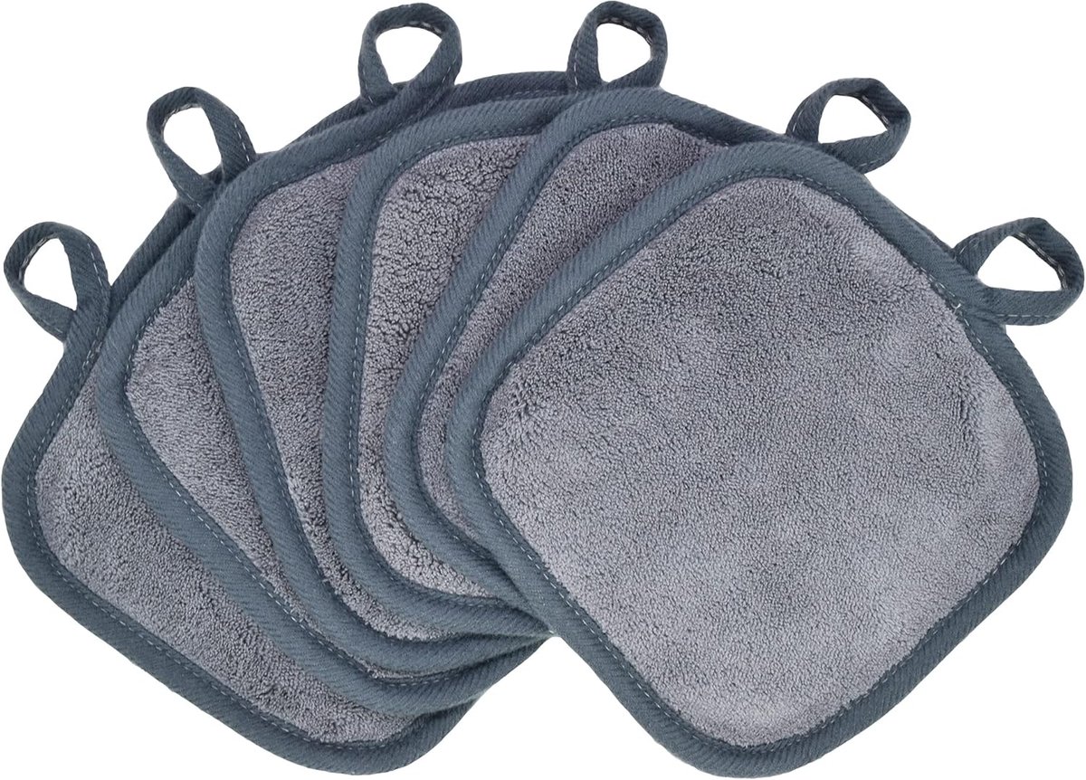 SnelShoppen - Herbruikbare Makeup Remover Cloths - 6 Pack Microfiber Reinigingsdoekjes voor Gezicht, Ogen en Lippen - Zacht en Hypoallergeen - 5x5 inc