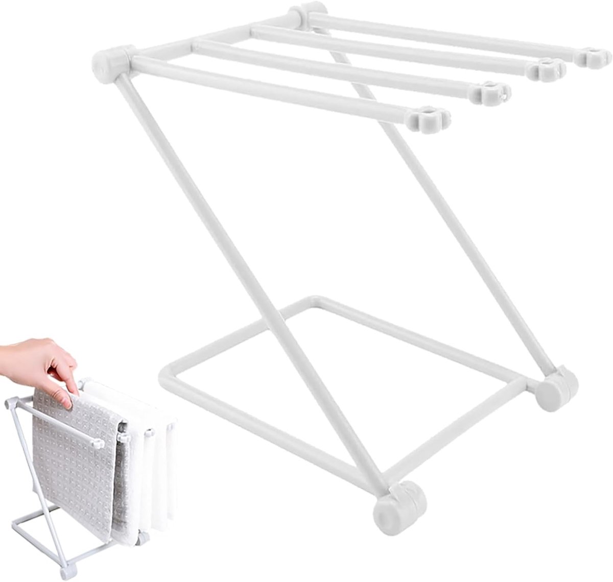 SnelShoppen - Plastic Afwasdoekhouder, Lichtgewicht Vouwbare Afwasdoekrek, Multifunctionele Organizer voor Keuken, Ruimtebesparend, Geurloos en Duurza
