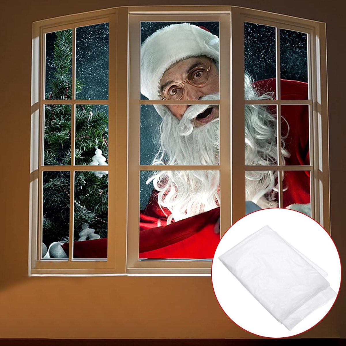 SnelShoppen - Window Projection Film 180x120cm - Achtergrond Projectiescherm voor Halloween en Kerst - Wit PE Doek voor Raamprojecties - Ideaal voor F