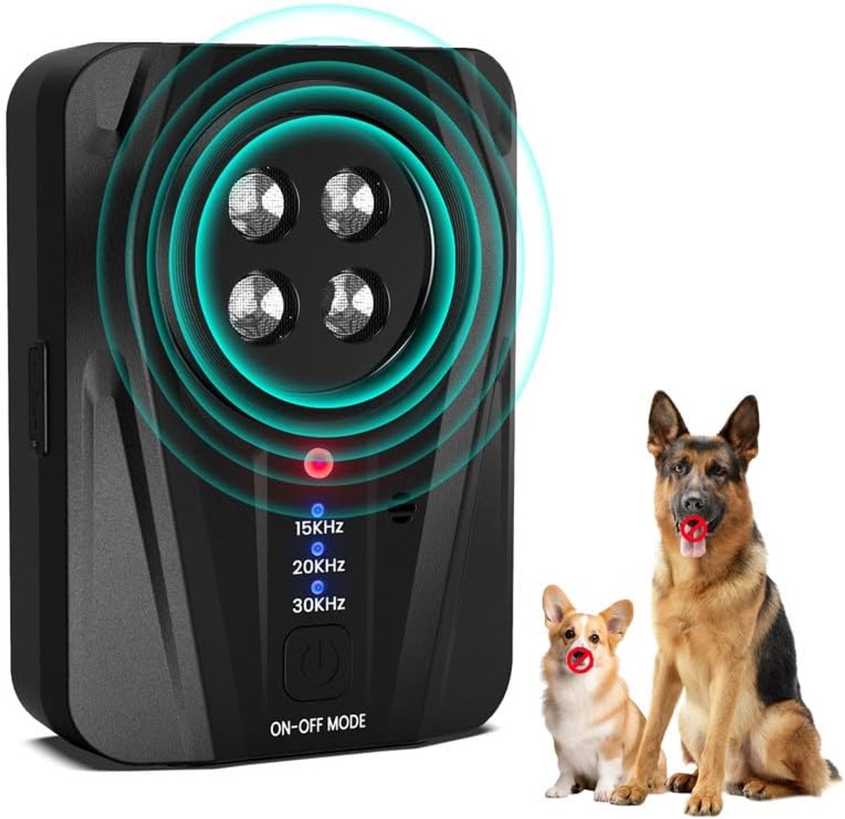 SnelShoppen - Ultrasonic Dog Barking Device 33 ft - Opladen Anti-Blaffen voor Kleine en Grote Honden - 3 Modi, Veilig en Effectief