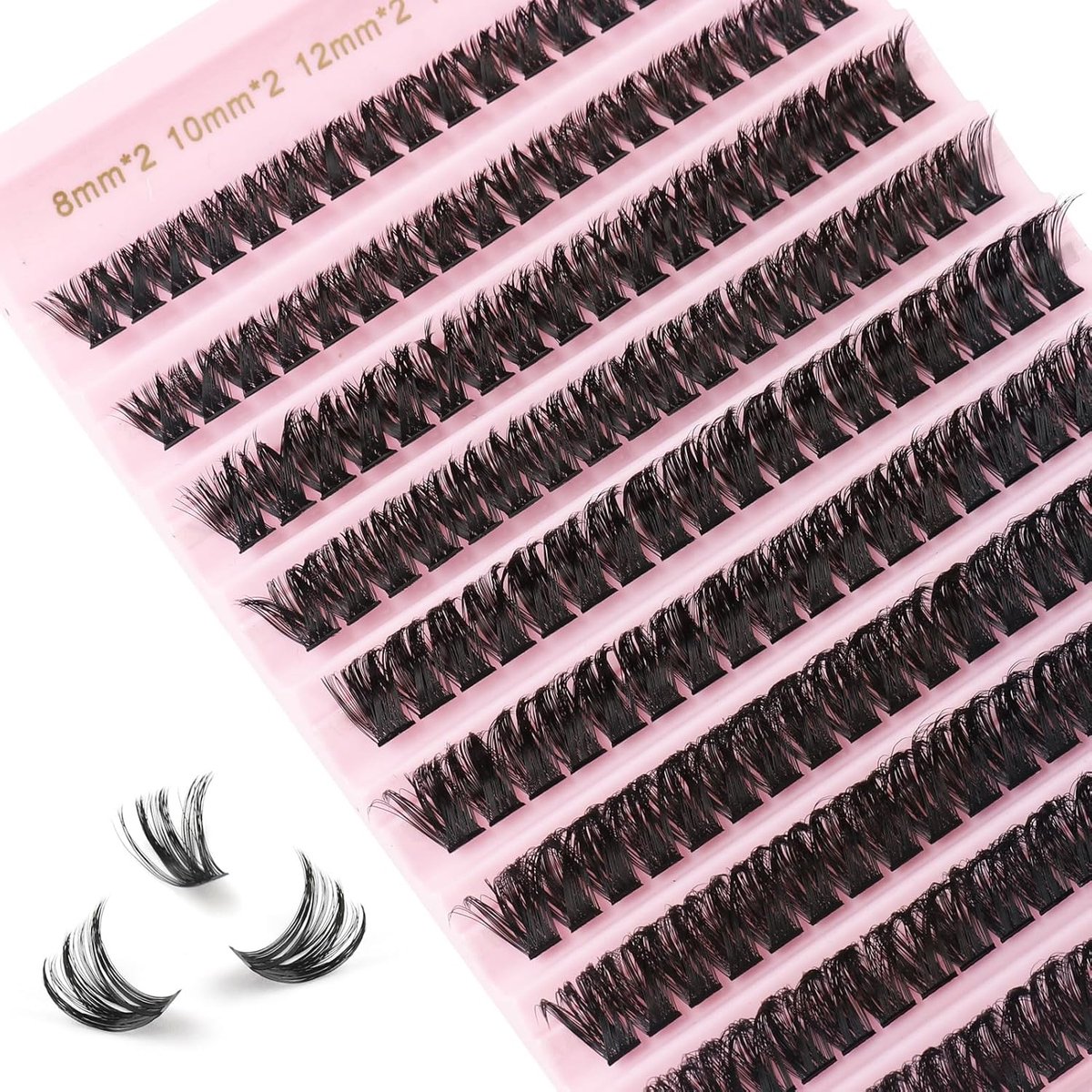 SnelShoppen - Glowing Win Eyelash Cluster DIY Wimperclusters Natuurlijke 80D Individuele Wimperextensions 8-16mm Herbruikbare Wimpers Cat Eye