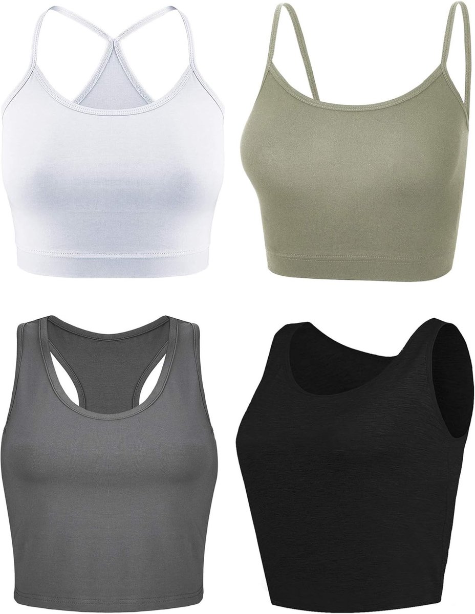 3-delige set crop tops voor dames - comfortabele bodice tank tops voor elke gelegenheid