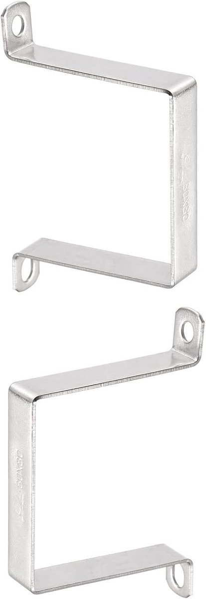 U-vormige Beugel voor Buizen, 78 mm x 82 mm, 2 Stuks, Roestvrij Staal, Ideaal voor Deuren en Bevestigingen