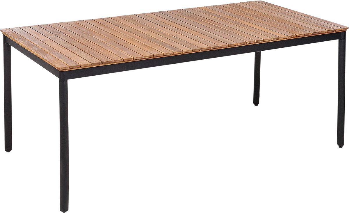 VALLESE - Tuintafel - Lichthout - 180 x 90 cm - Acaciahout
