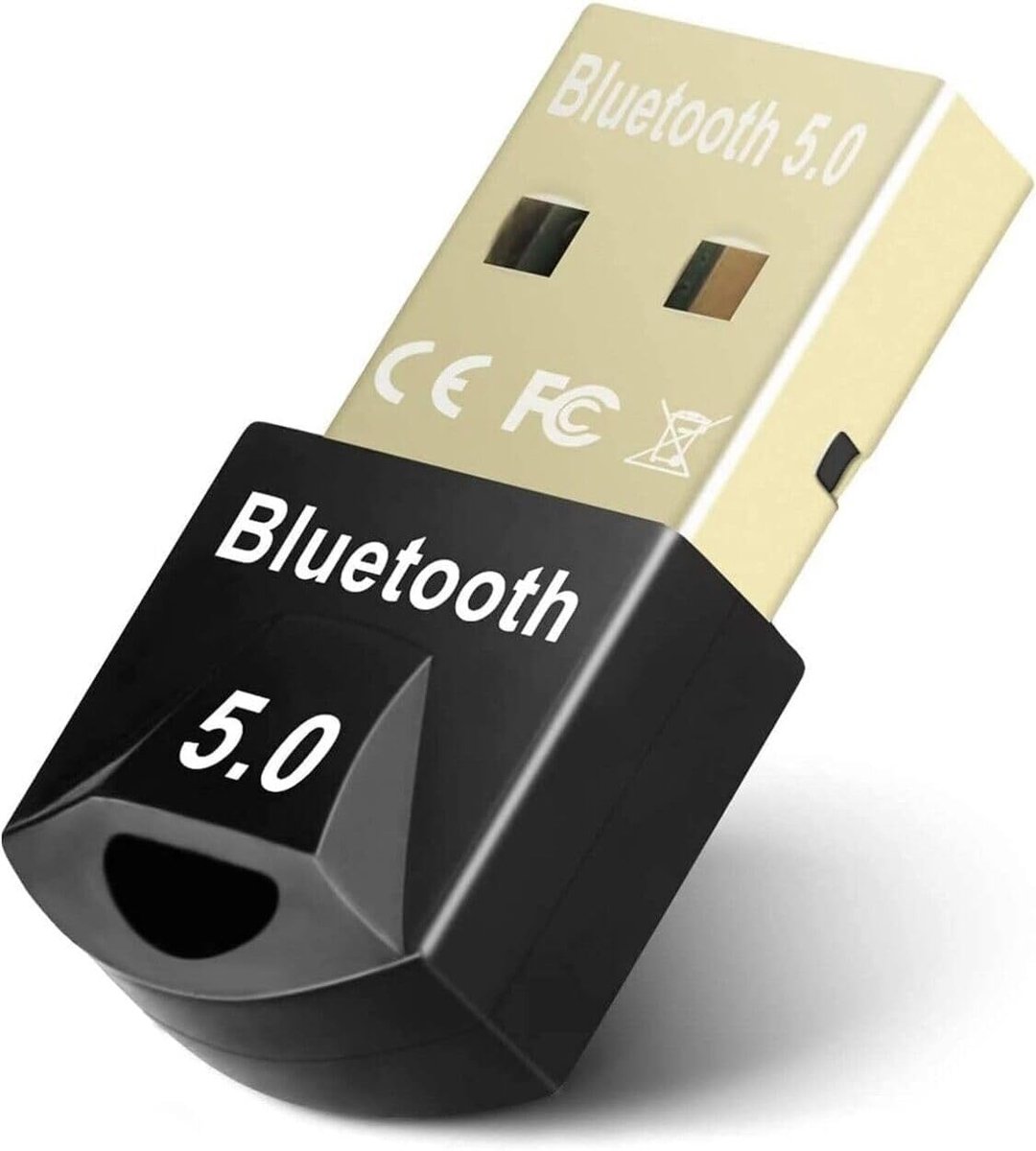 SnelShoppen - Bluetooth USB-dongle stick 5.0 - Draadloze Bluetooth adapter - Ontvanger audio aux zender - USB Bluetooth ontvanger voor pc, laptop, sma