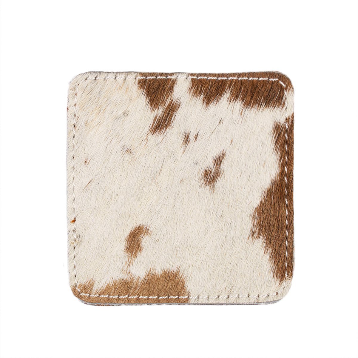 onderzetter koe vierkant bruin/wit 9x9cm
