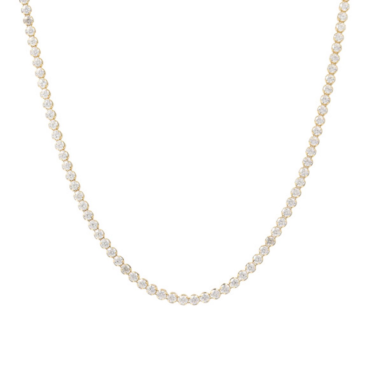Bronzallure Golden Tennis Necklace Cz 2,75Mm WSBZ01977Y.W-18 Brons 61