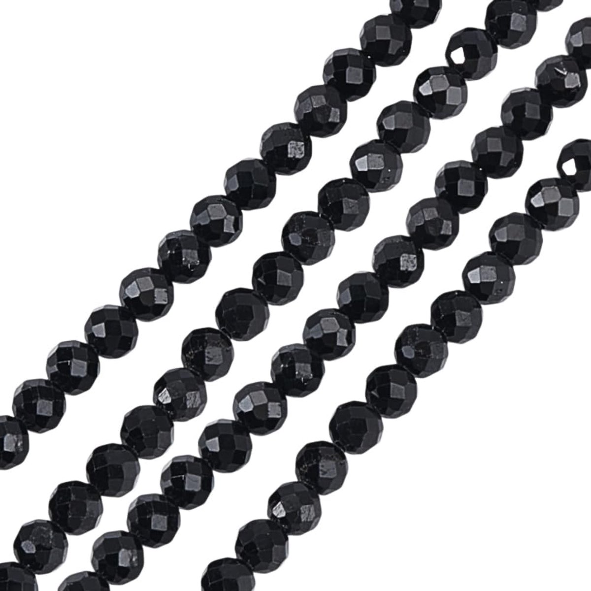 SnelShoppen - 132pcs Natuurlijke Zwarte Toermalijn Kralen - Gemstone Loose Beads voor Armband, Ketting, Enkelbandje, Yoga Projecten en Decoratie