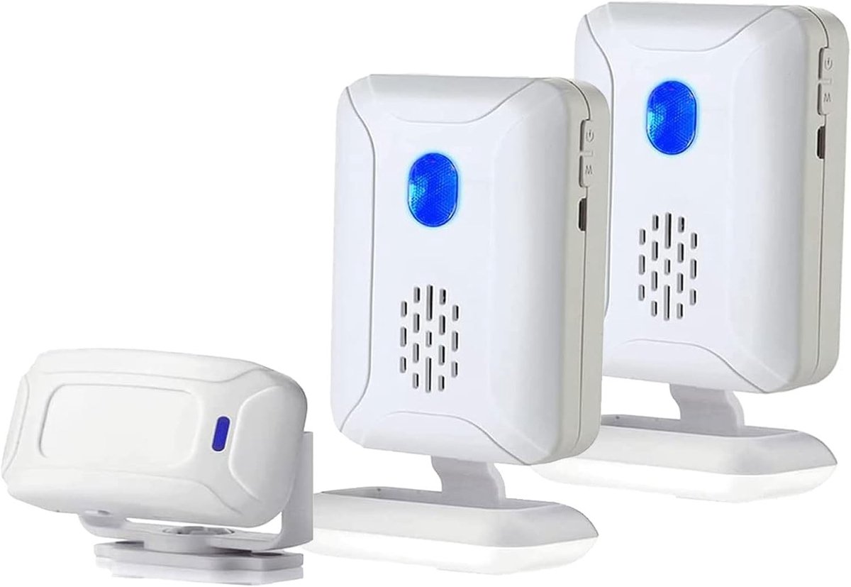 Draadloze PIR Bewegingssensor voor Thuis en Bedrijf, Welkomstbuzzer, Veiligheidsalarm voor Deur en Brievenbus, Waarschuwing voor Ouderen