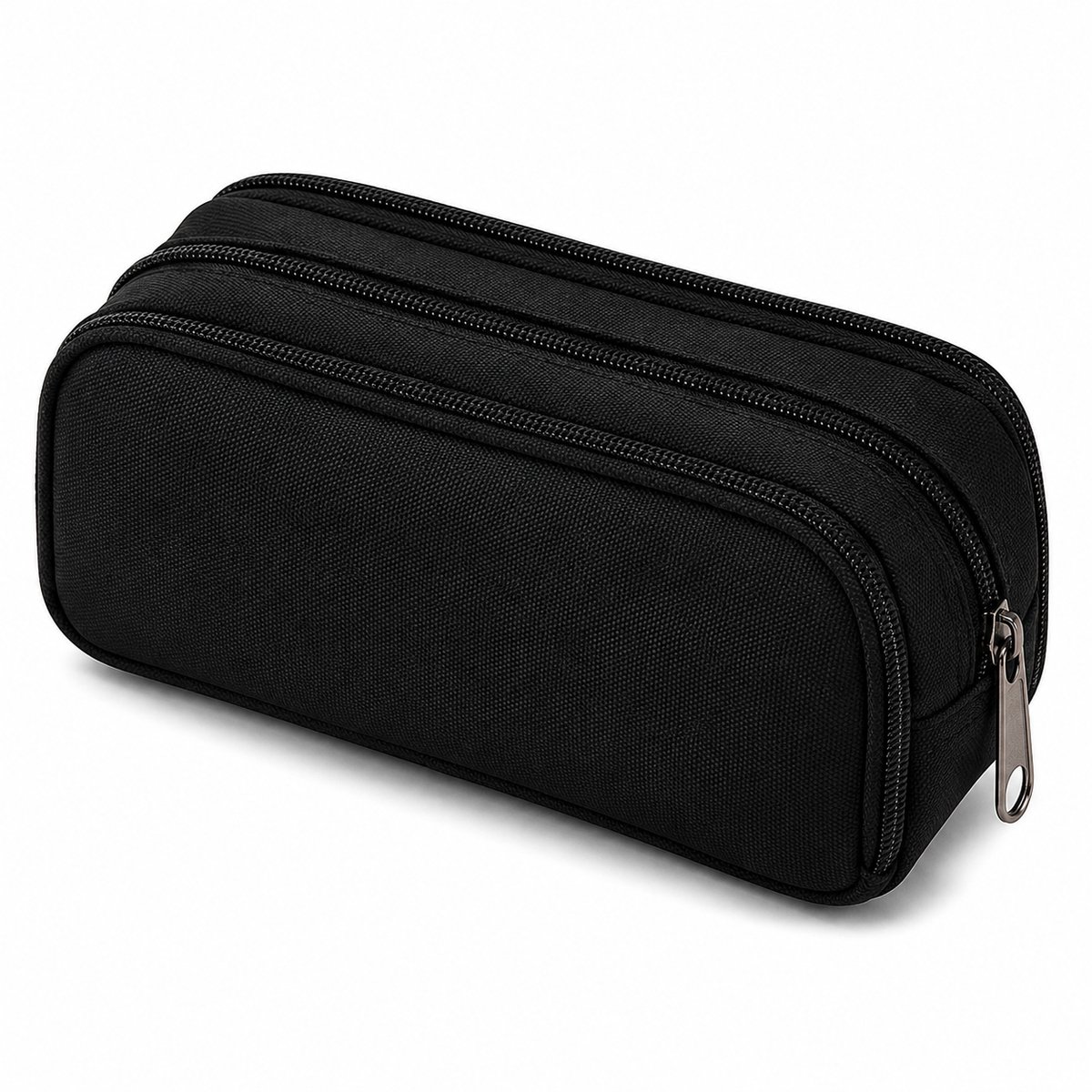 Bobypet Grote Etui met 3 Vakken - Ruime Pouch voor Schrijfwaren en Make-up - Ideaal Cadeau voor School en Kantoor