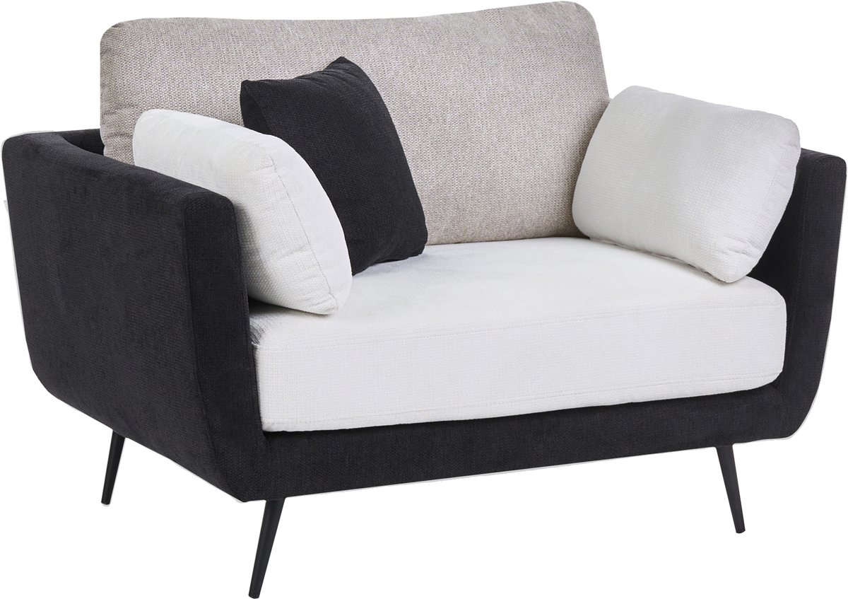 BOLGA - Fauteuil - Zwart/Wit - Polyester