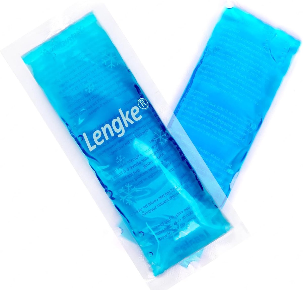 SnelShoppen - Ice Packs voor Insuline Koeling - TSA Goedgekeurde Koel Packs - 2 Stuks - 15x6,5x0,7 cm - Ideaal voor Reizen, Medicijnen, Diabetici - Co