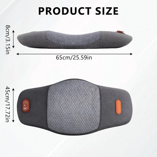 SnelShoppen - Lendenkussen 3-in-1 Rugmassageapparaat met Warmte en Trillingsmassage, Ergonomisch Lendesteun, Elektrisch Massageapparaat voor Bureausto van snelshoppen — afbeelding 5