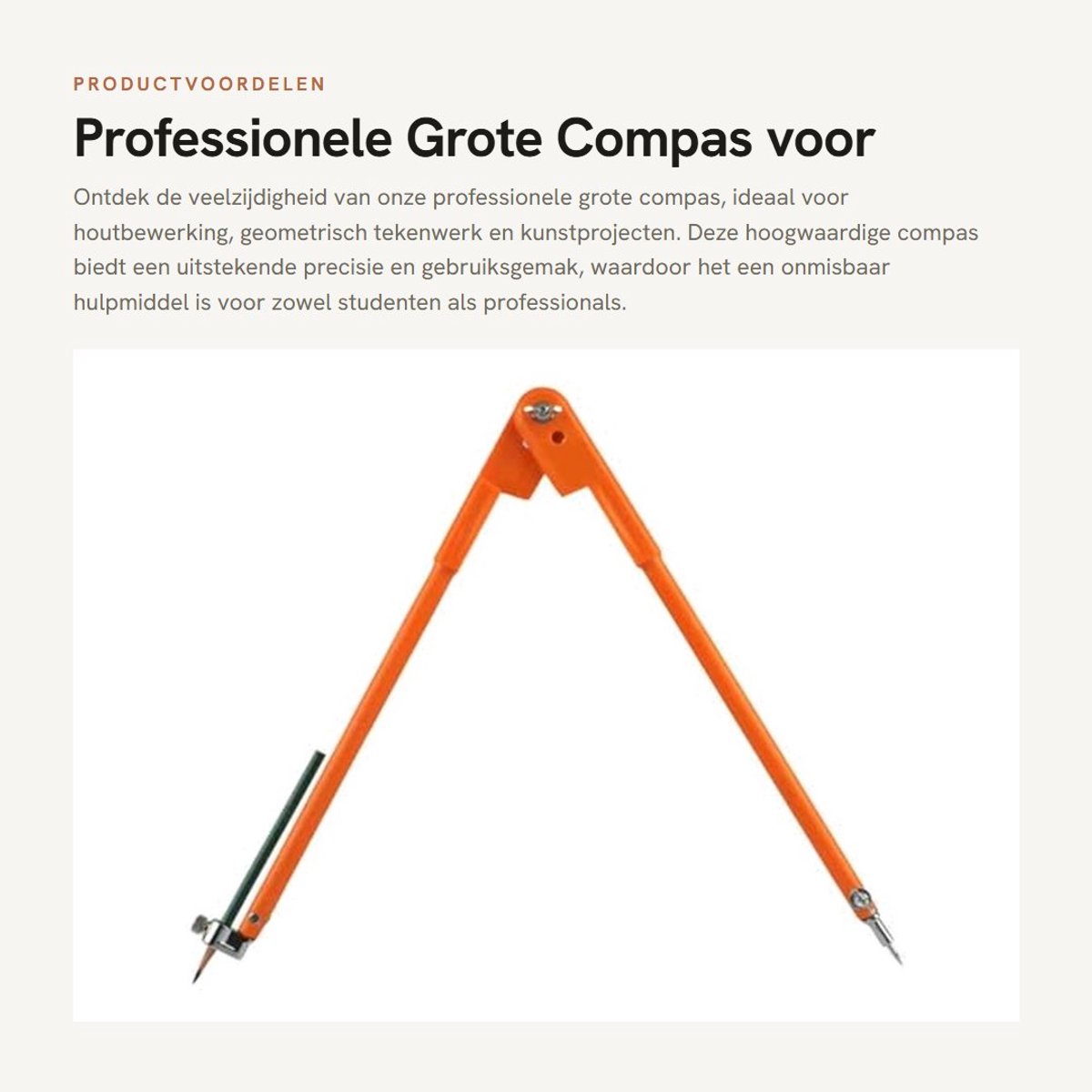 Dailygoods- Tekencompas Grootste Radius 750mm - Verstelbaar - Kunsttekenen - Cirkeltekenen - Kunst - Kunststof Materiaal - Cirkelcompas