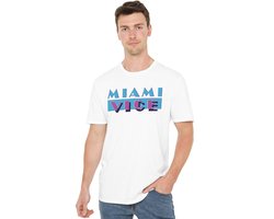 Miami Vice Miami Vice Og Logo Heren T-Shirt - Wit - XXL