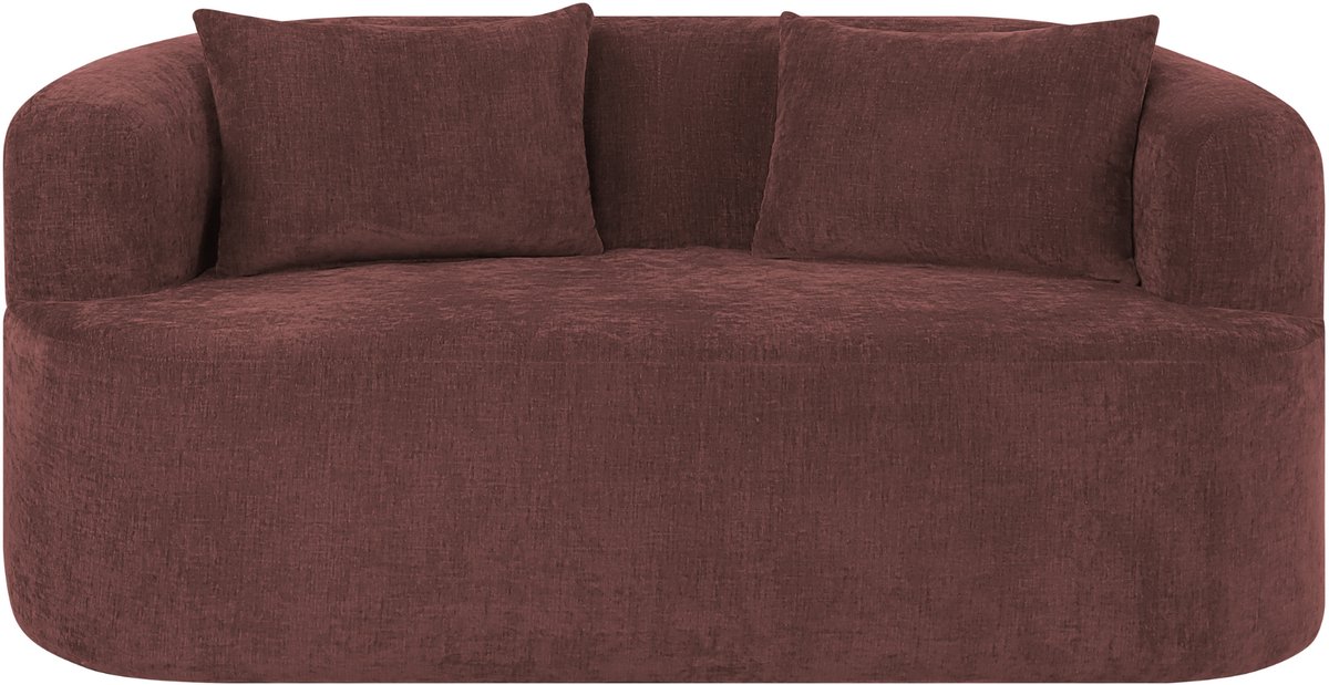 2-Zitsbank Adele Chenille Bordeauxrood