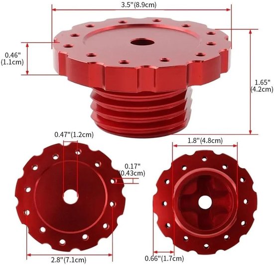 Stuurwiel Quick Release - Snelsluiting Adapter - Racen Stuurwiel - Universele Pasvorm - 1x1x1 cm - Zwart — afbeelding 3