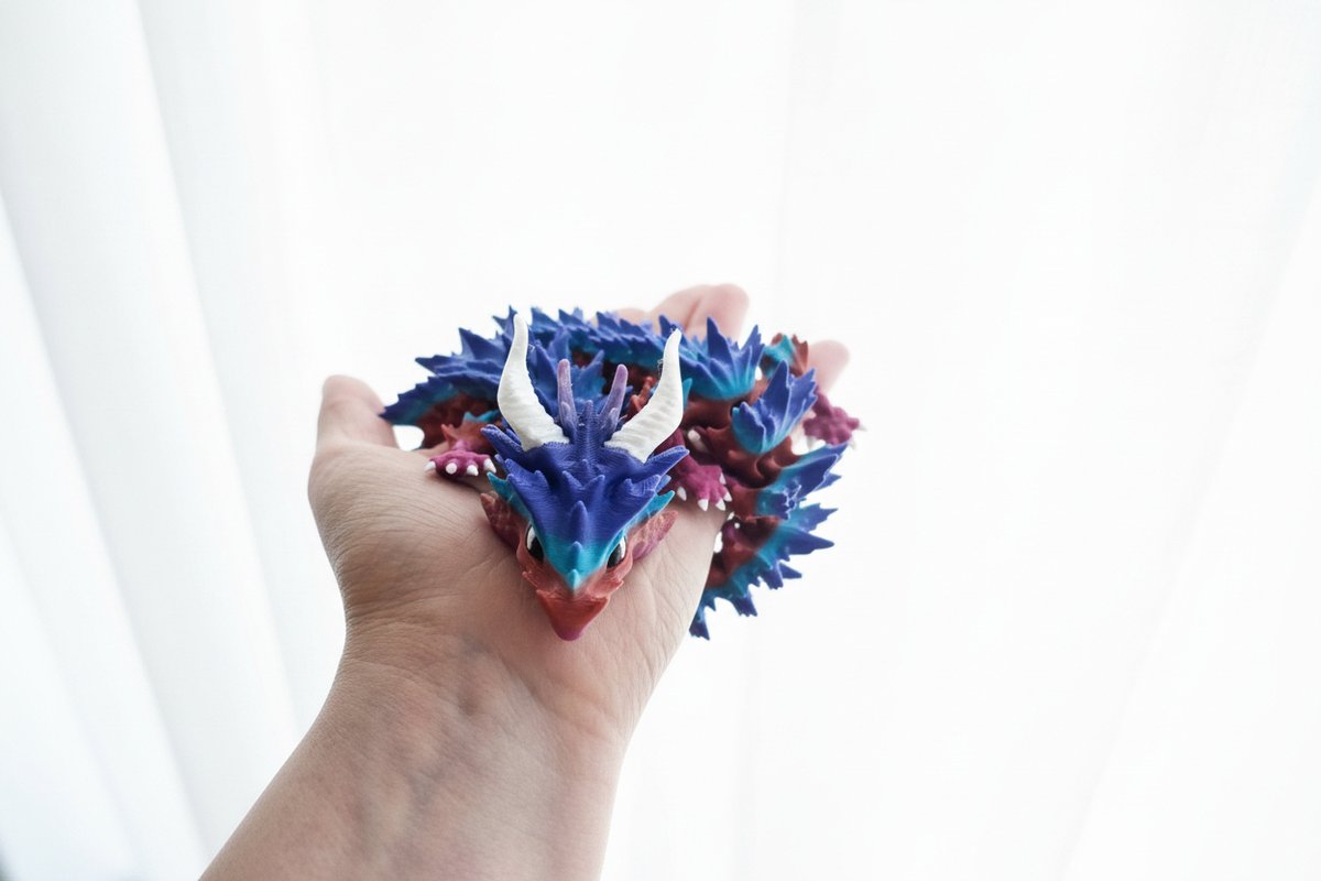 Flexi Dragon 3D Print 45 cm – Articulated Dragon Toy | Fantasy Fidget & Desk Decor