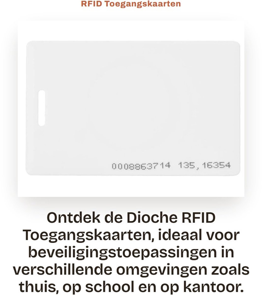 Dailygoods- Toegangskaart 10 Stuks - RFID Lezen - 125 KHz - Proximity Kaart - PVC - Geschikt voor Toegangscontrole