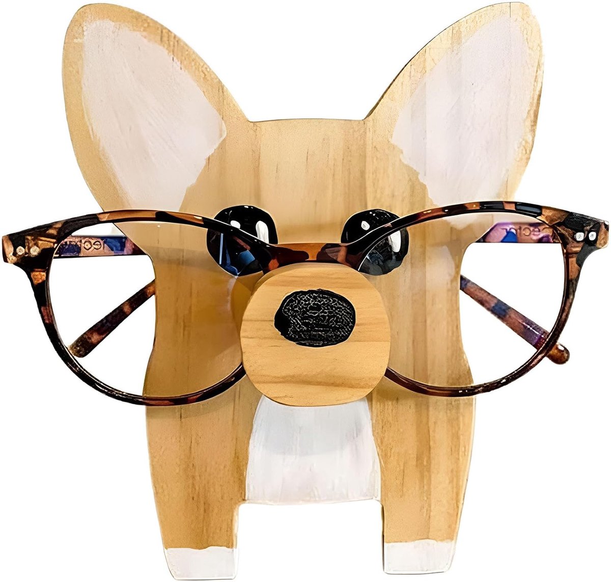 Brillenhouder Dier - Unieke Opberger - Bureau Decoratie - Handgemaakt Hout - Niet gespecificeerd - Corgi