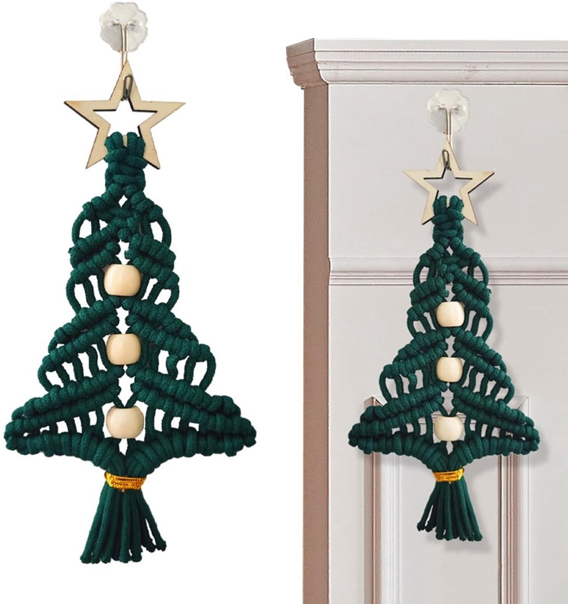 Dailygoods- Kerstdecoratie Hoogwaardig Katoengaren - Grappige Versiering - Binnen/Buitendecoratie - Schattige Kerstvormen - Creëer Kerstsfeer - Duurzaam en Charmant - Kerstversiering