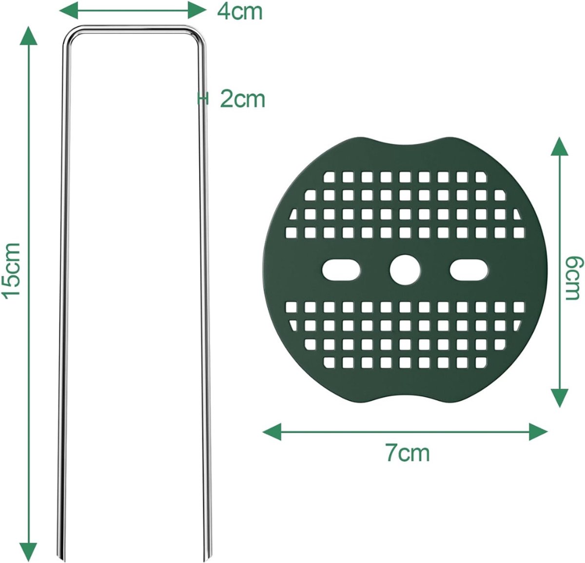 CLVP® Gronddoekpennen - Worteldoek Pennen - Zilver