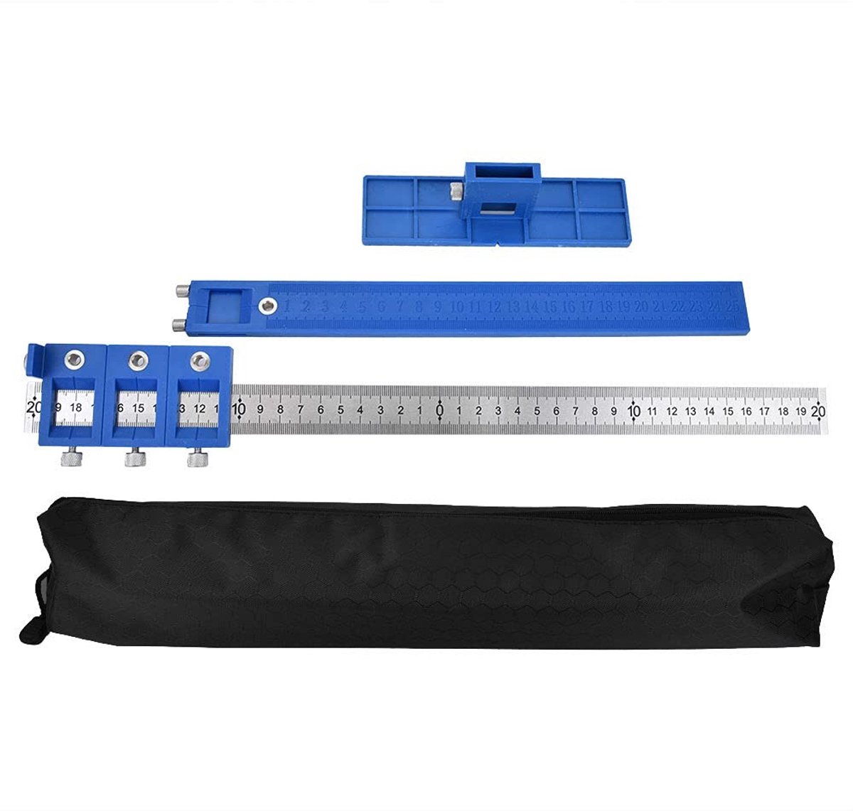 Dailygoods- Kast Punch Tool Verstelbaar - Roestvrij Staal Boor - Kabinet Hardware Gids - Sjabloon Accessoires - Nauwkeurige Montage - Eenvoudige Installatie - Boorgids