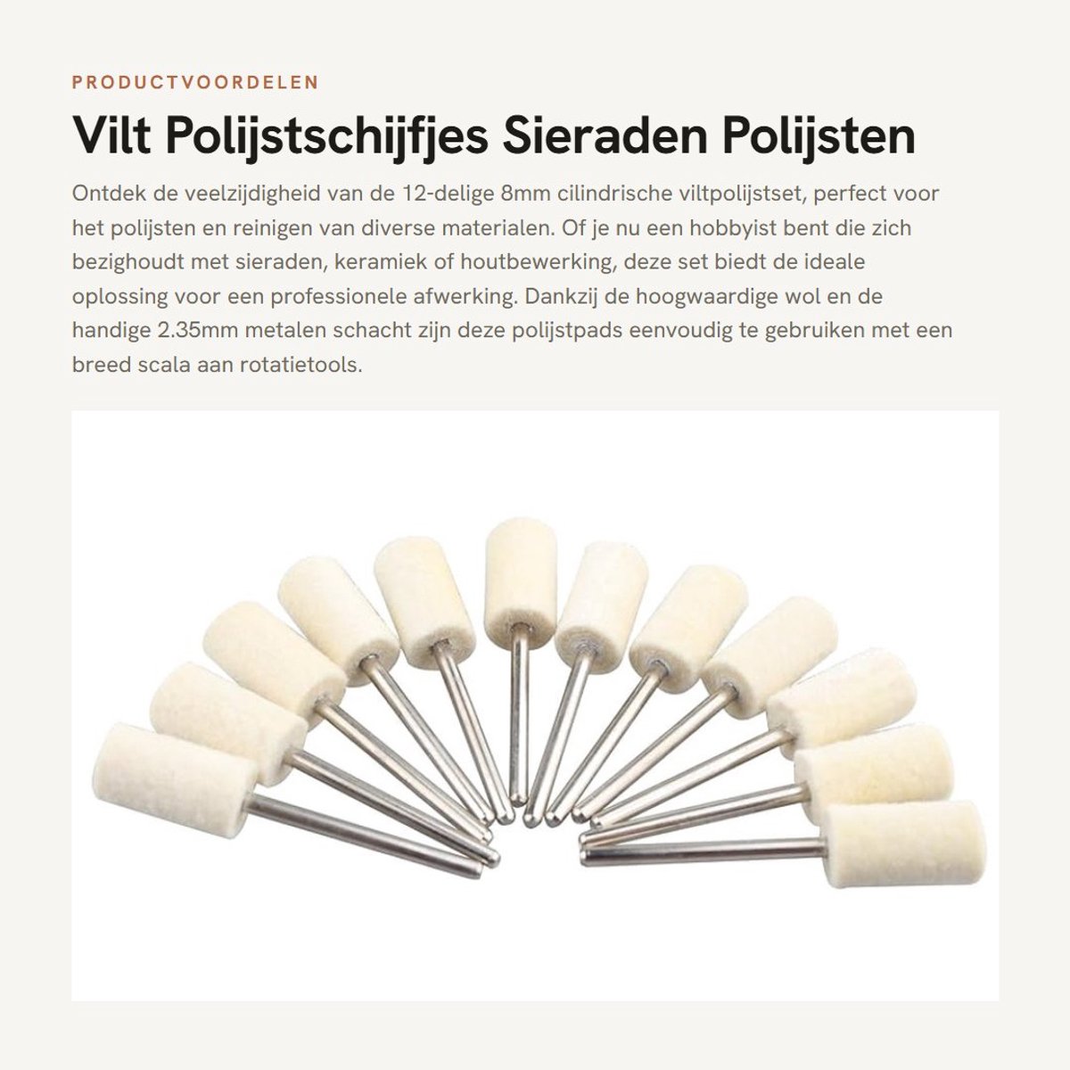 Dailygoods- Polijstpad 12 Stuks - Polijstschijven - Polijstpasta - Polijstpads - Polijstschijven voor Boormachine - Hoogwaardige Wol - Polijstschijf