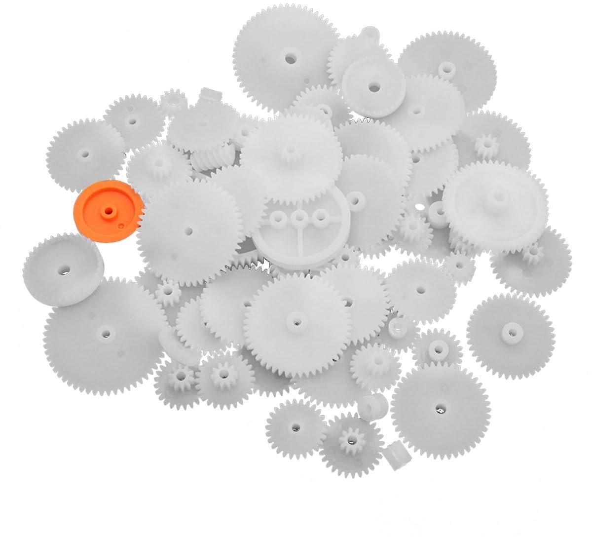 Dailygoods- Tandwielset 64 Stuks - Kunststof - Duurzaam - Lichtgewicht - Compatibel met RC-voertuigen - Modelbouw - Diverse onderdelen - Modelbouwonderdelen