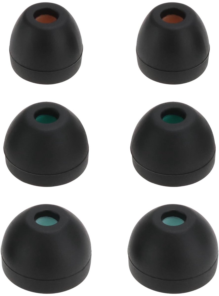 Dailygoods - 6 Paar Zachte Siliconen Oordopjes voor In-Ear Hoofdtelefoons