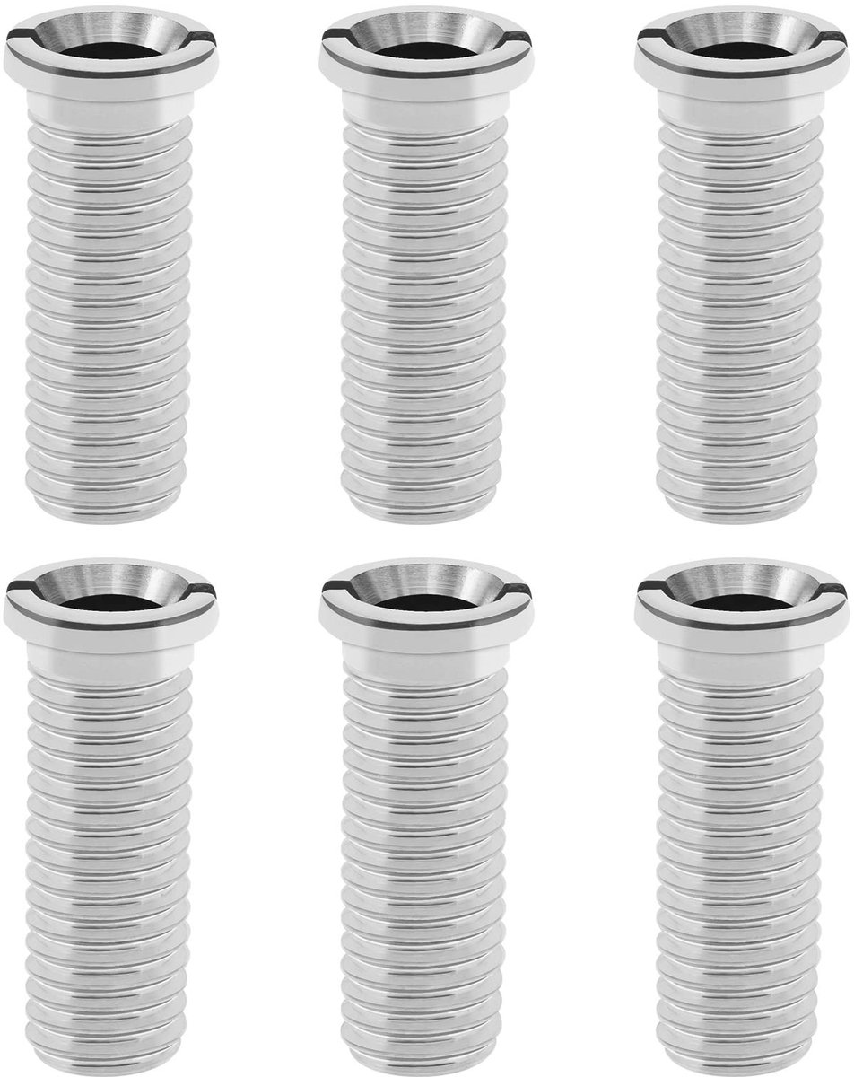 Dailygoods- Spoelbakmand 6 Stuks - Schroef M12 - 35 mm - Roestvrij Staal - Duurzaam - Antivervorming - Gootsteenplug