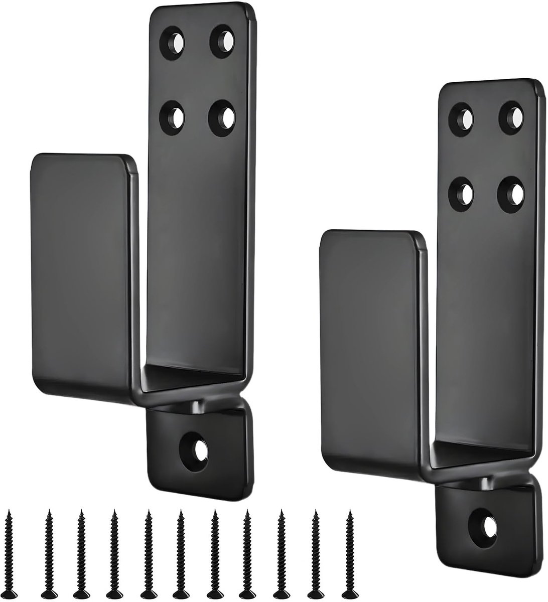 Dailygoods- Poortrailbeugel Zware Duurzame Carbon Staal - U Beugel - Deurbeugel - Poortbeugel - Waterdicht - Geschikt voor 2x4 Hout