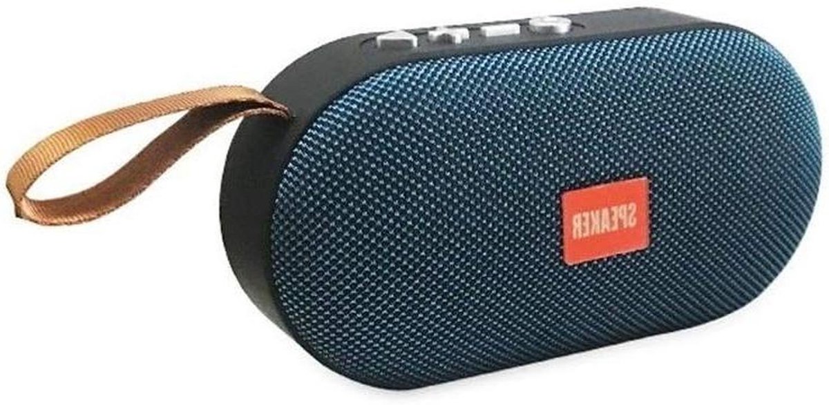 Mini Bluetooth Luidspreker - Draadloze Speaker - Muziek Streamen - 3D Geluid Stereo - Ringvormig Draagbaar - Blauw