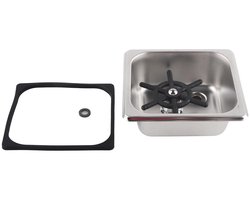 Automatische Bekerreiniger - Glazen Wasmachine - Snel Glazen Wassen - Hogedruk Reiniging - 17.5 cm - Zilver