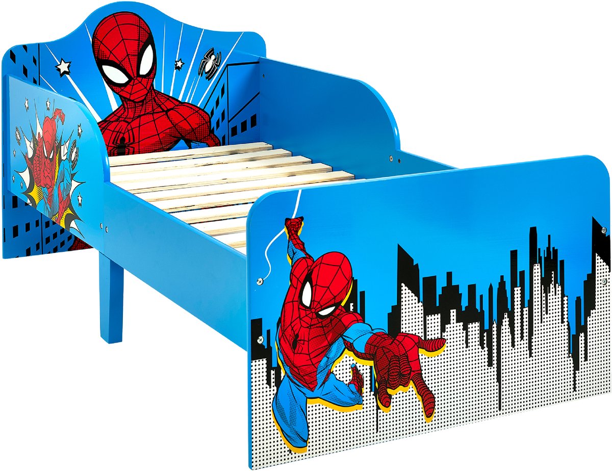 Disney Marvel Spiderman Toddler Bed - Kinderbed blauw, rood