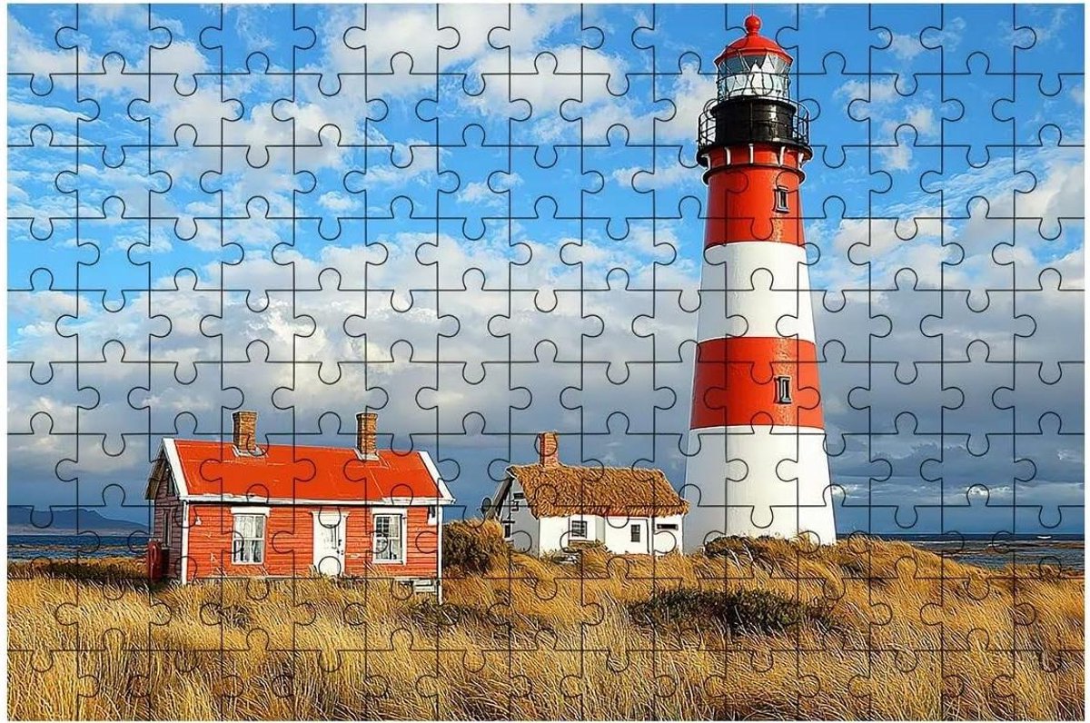 Legpuzzel Vuurtoren - Puzzel voor volwassenen - Ontspanning thuis - Lindehouten puzzelstukjes - 4000 stukjes - Meerkleurig