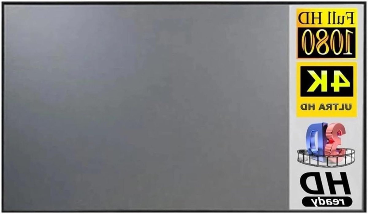 Projectiescherm - Draagbaar Doek - Thuisbioscoop Creëren - Contrast Verbeterend Grijs - 120 Inch - Grijs