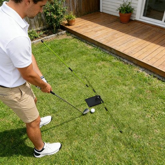 Golf Uitlijnstokken - Golf Training - Swing Verbeteren - Draagbare Golf Accessoires - 111x116cm - Groen van GOLF — afbeelding 3