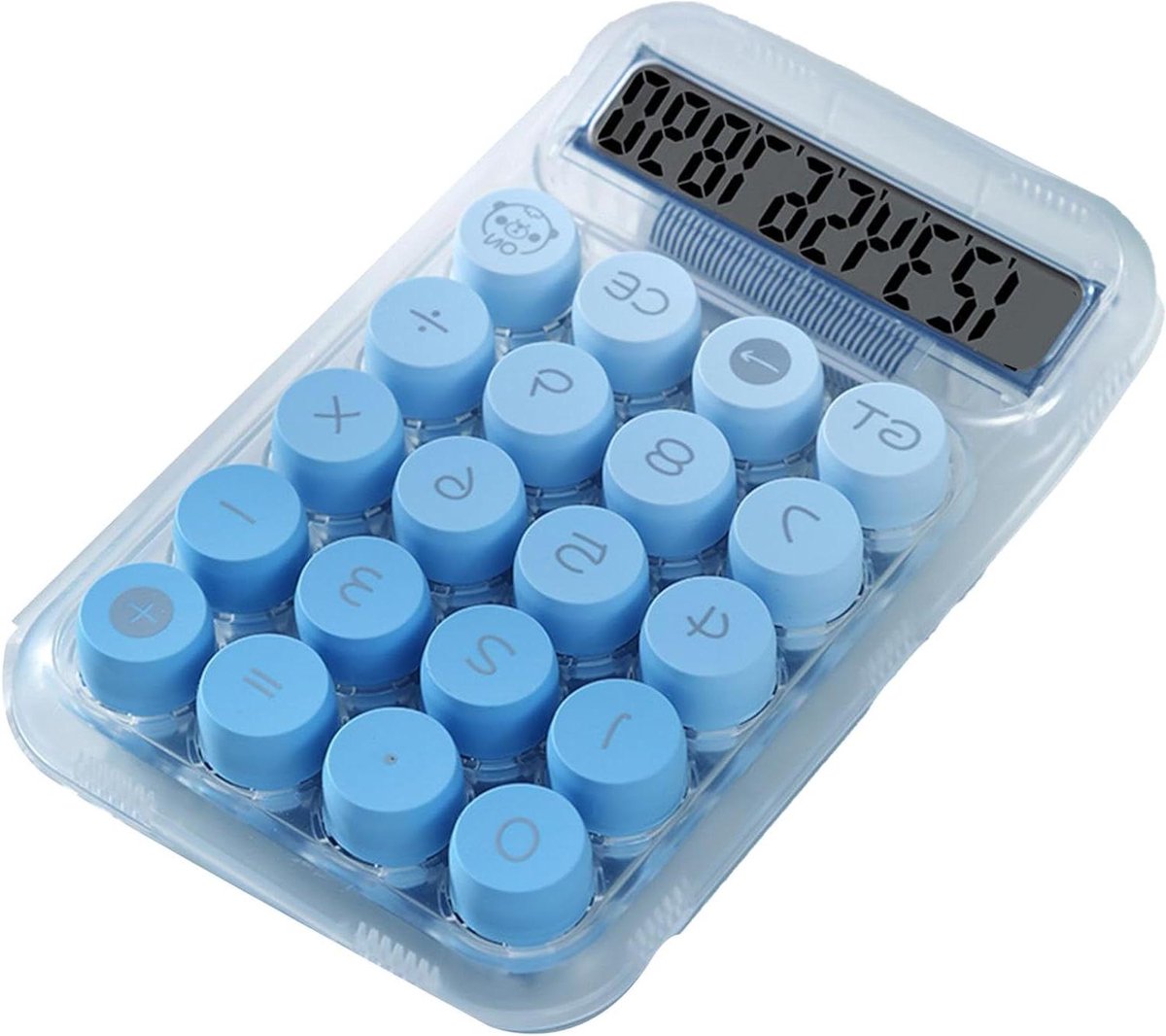 Desktop Rekenmachine - Groot Scherm - Dagelijkse Berekeningen - Extra Grote Knoppen - 10 Cijfers - Blauw
