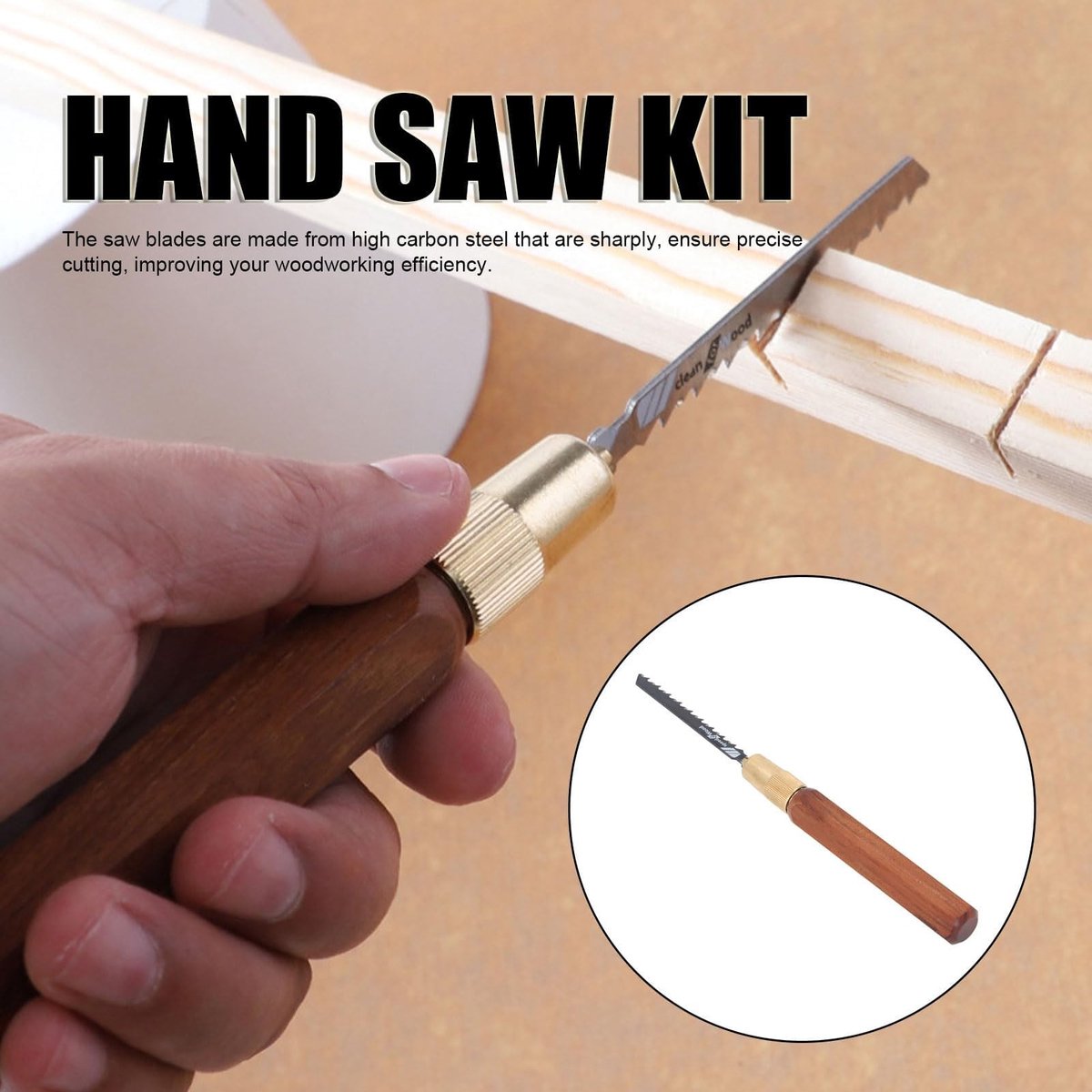 Dailygoods - Kleine Handzaag voor Houtbewerking met Hoog Koolstofstalen Mes