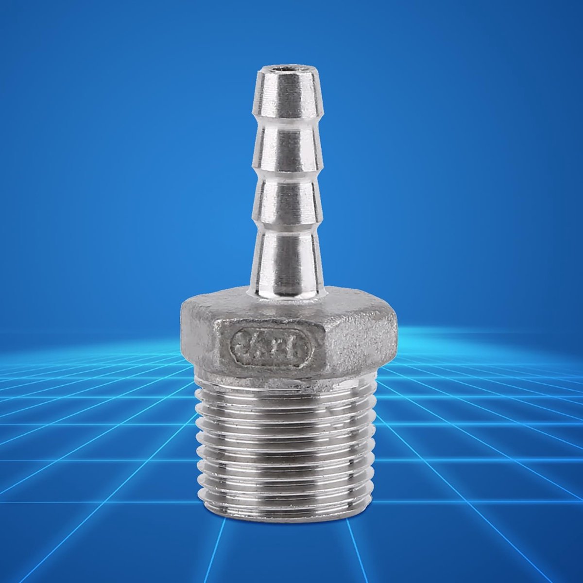 Dailygoods- Pijpfitting Weerhaak - Slangstaartconnector - 304 Roestvrij Staal - Snelkoppelingsadapter - Water/Lucht/Brandstof - Duurzaam en Roestvrij - Slangconnector