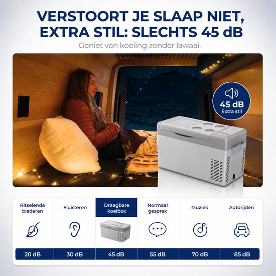Compressor Koelbox 29L met Vriesfunctie - Elektrische Koelbox 12V/24V Zwart — afbeelding 2