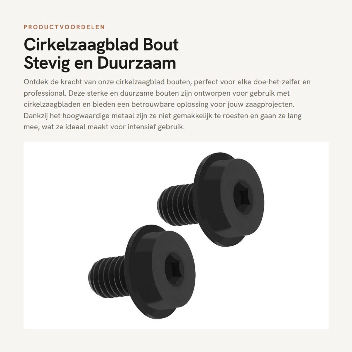 Dailygoods- Cirkelzaagblad Bout 2 Stuks - Stevig/duurzaam - Compatibel met Dewalt - Lange levensduur - M6 x 18 mm - Zwart/metaal - Zaagbladbout