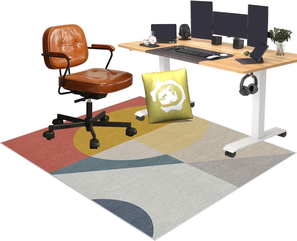 Grote Bureaustoelmat - Vloerbeschermer Pad - Vloer Beschermen - Antislip Achterkant - 140 x 160 cm - Zwart