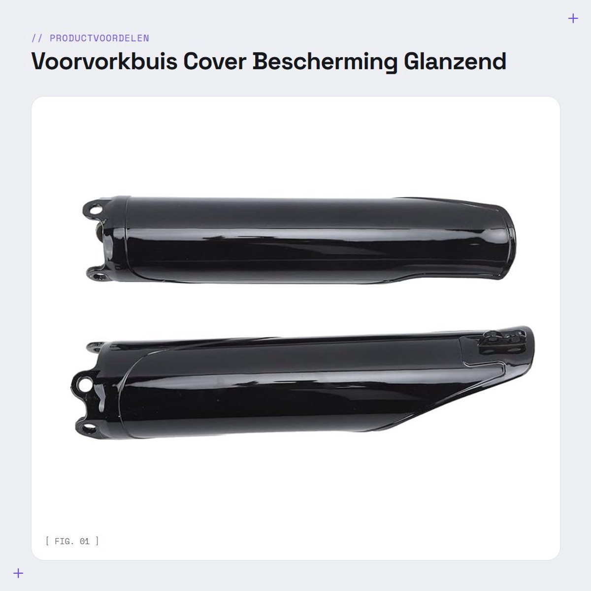 Dailygoods- Voorvorkbuis Cover - 2 Stuks - Glanzend Zwart - Perfecte Pasvorm - Duurzaam Materiaal - Krachtige Bescherming - Schokbestendig - Vorkbeschermer