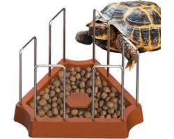Schildpad Voer- en Waterkom - Voederstation Reptielen - Schoon Voeren - Driehoekig Hekontwerp - 223 x 198 x 43 cm