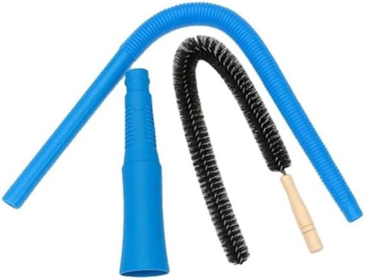Droger Vent Kit Pluisverwijderaar Tool Ventilatie Reinigen Universele Slang Bevestiging 45 cm Lengte Blauw