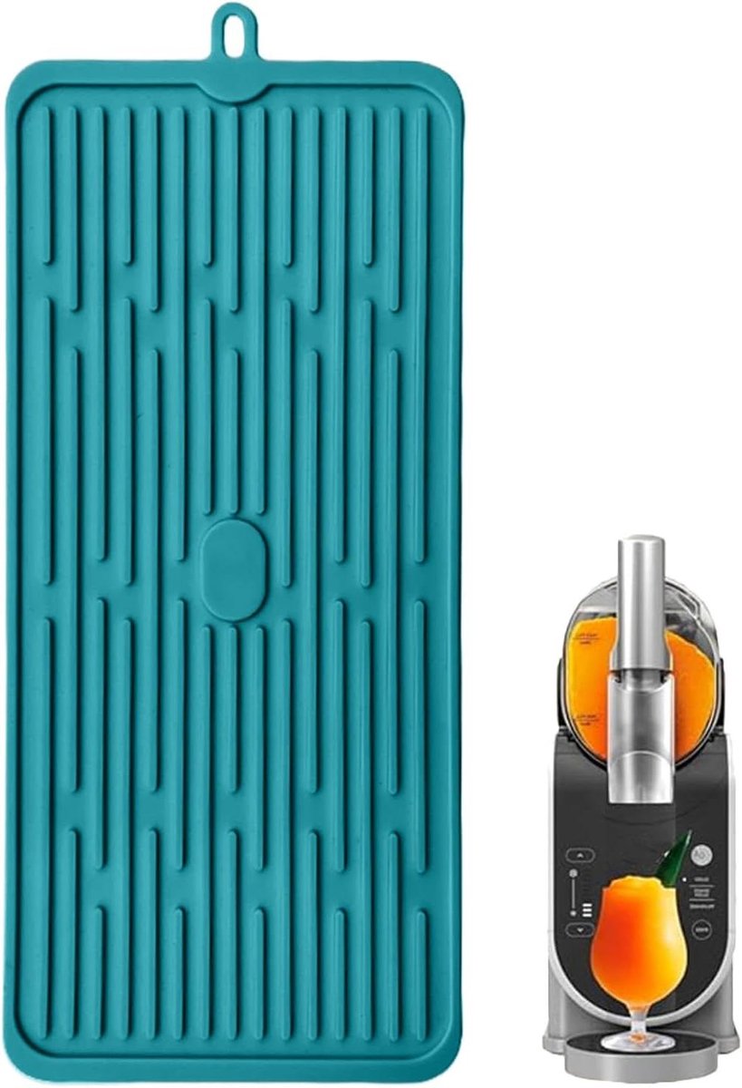 Koffiezetapparaat Onderlegger Afvoeronderlegger Keuken Aanrecht Beschermen Slijtvast Silicone Materiaal 47x20 cm Groen