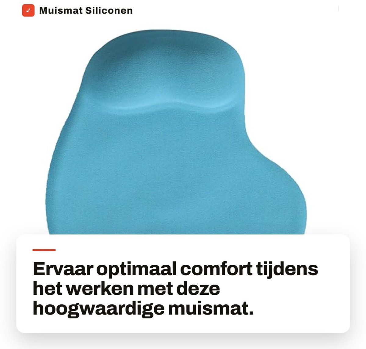 Dailygoods- Muismat met Polssteun - Siliconen Antislip - Ergonomisch Ontwerp - Duurzaam - Lichtblauw - Comfortabel Geheugenkatoen - Computer Muismat
